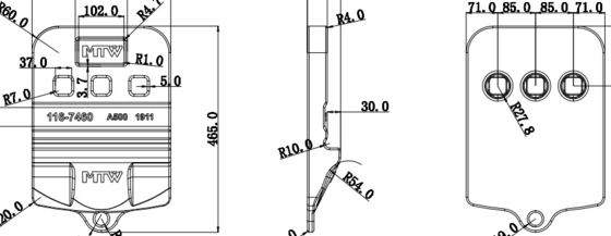 Gegoten Halve Pijl 42.5kg 116-7460-X980G 982M 986K 385 5110B 988F/374